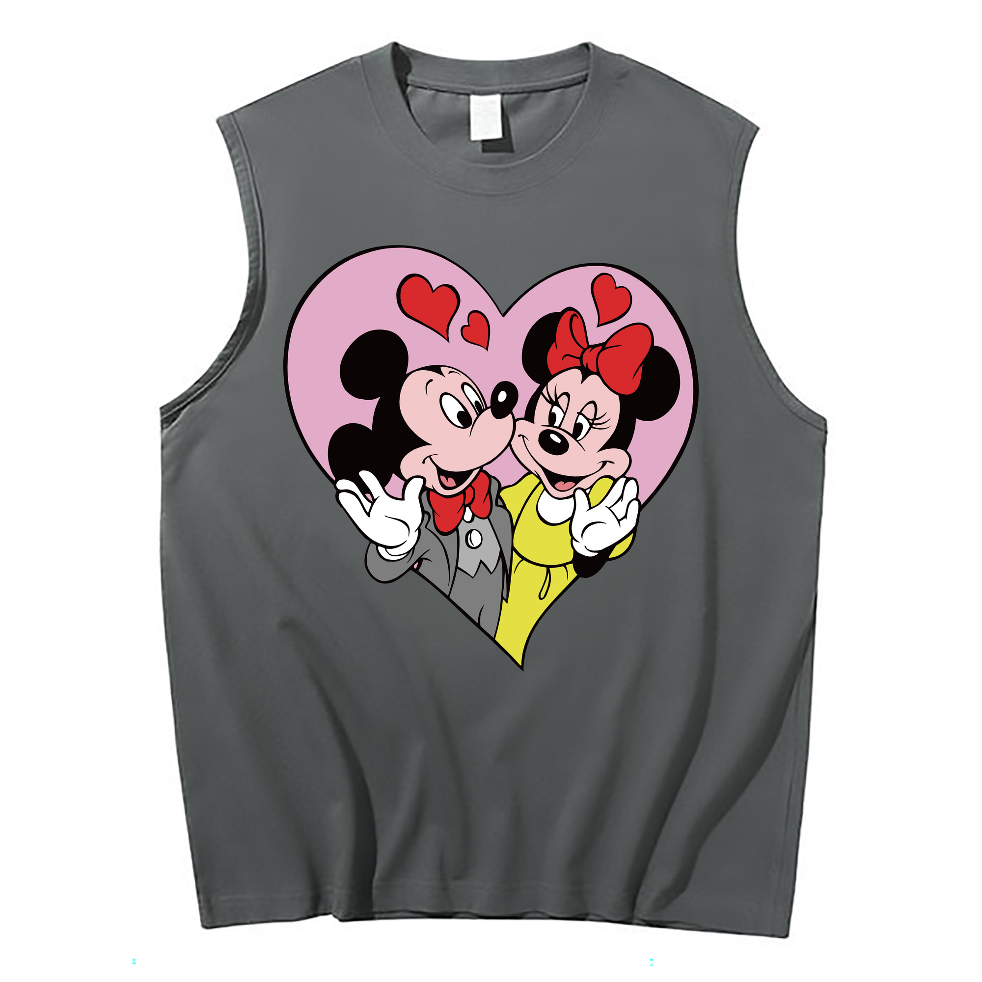 ミッキーマウス Mickey Mouse コットン100％タンクトップ（フロントプリント）